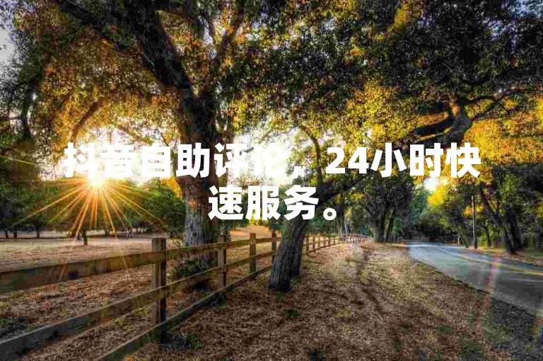 抖音自助评论，24小时快速服务。