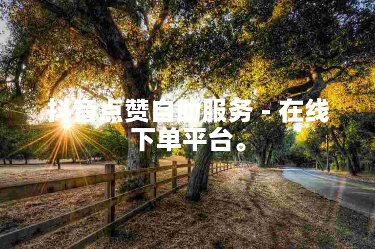 抖音点赞自助服务 - 在线下单平台。