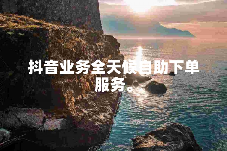 抖音业务全天候自助下单服务。