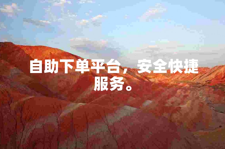 自助下单平台，安全快捷服务。