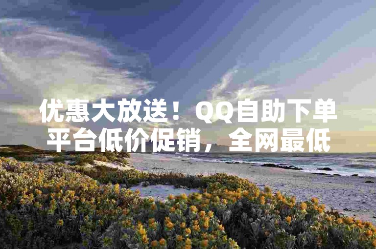 优惠大放送！QQ自助下单平台低价促销，全网最低价！