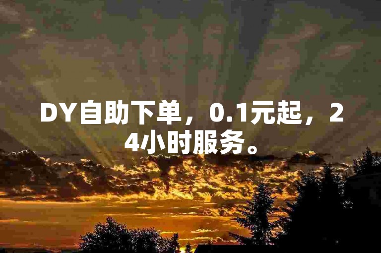 DY自助下单，0.1元起，24小时服务。