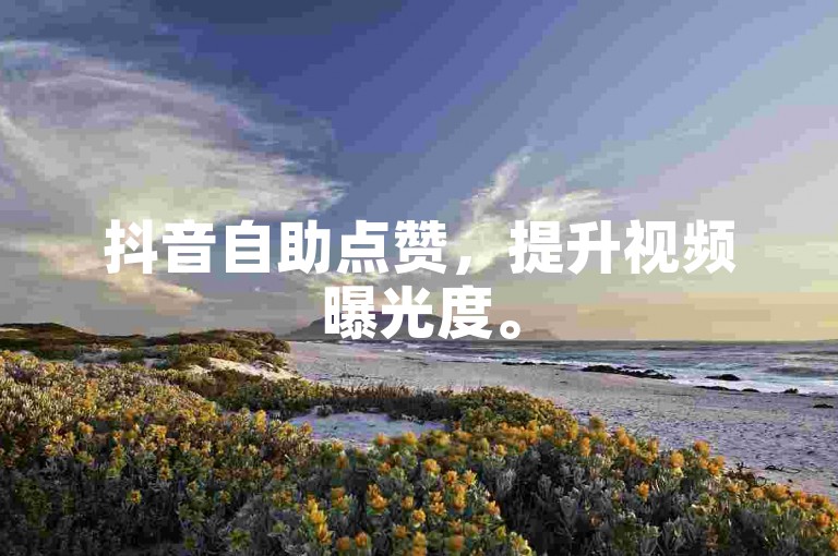 抖音自助点赞，提升视频曝光度。