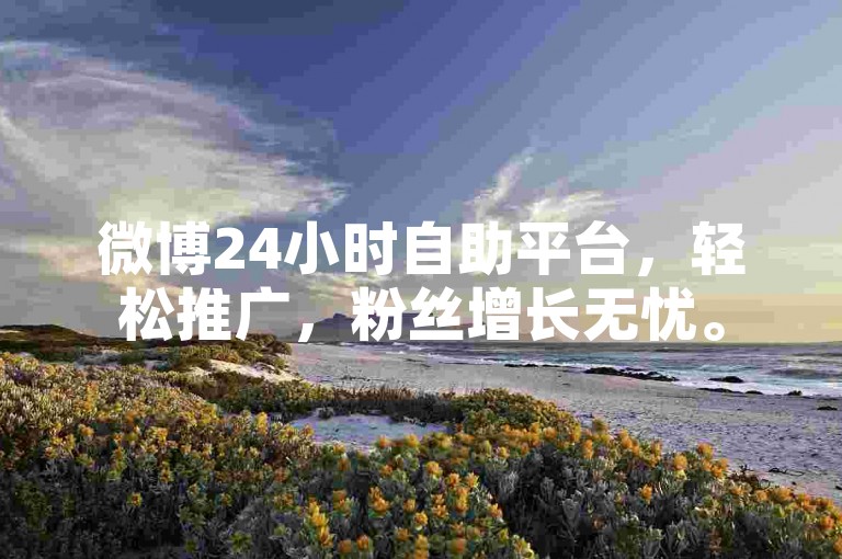 微博24小时自助平台，轻松推广，粉丝增长无忧。