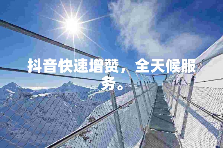 抖音快速增赞，全天候服务。