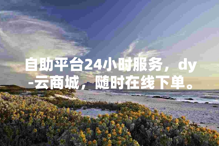 自助平台24小时服务，dy-云商城，随时在线下单。