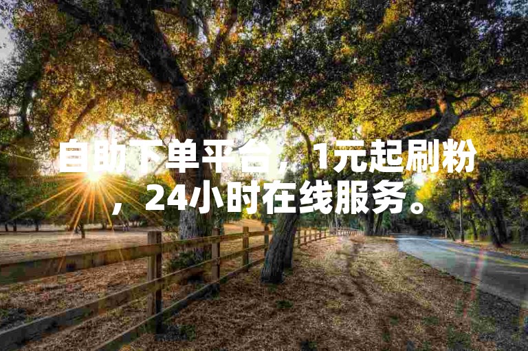 自助下单平台，1元起刷粉，24小时在线服务。