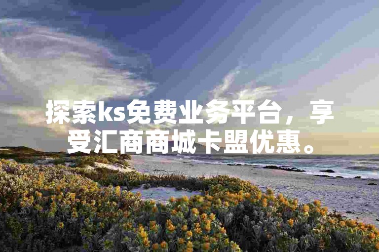 探索ks免费业务平台，享受汇商商城卡盟优惠。