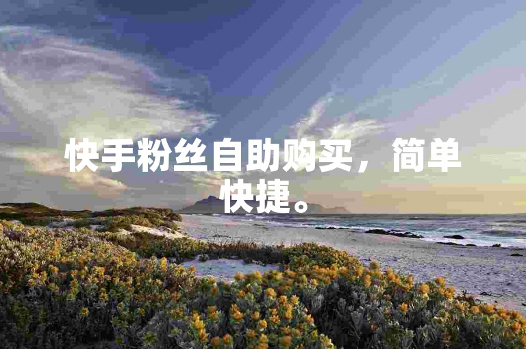 快手粉丝自助购买，简单快捷。