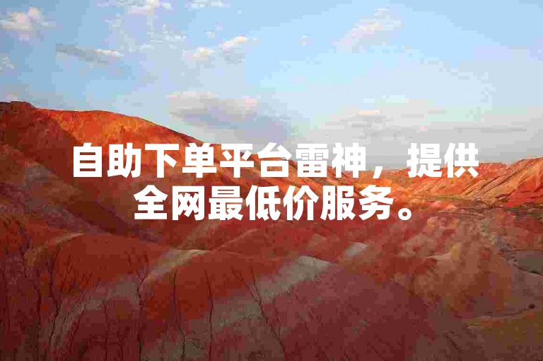 自助下单平台雷神，提供全网最低价服务。