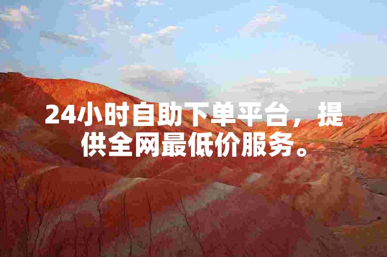 24小时自助下单平台，提供全网最低价服务。