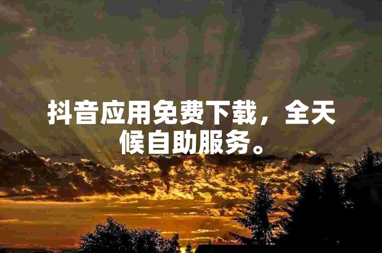 抖音应用免费下载，全天候自助服务。