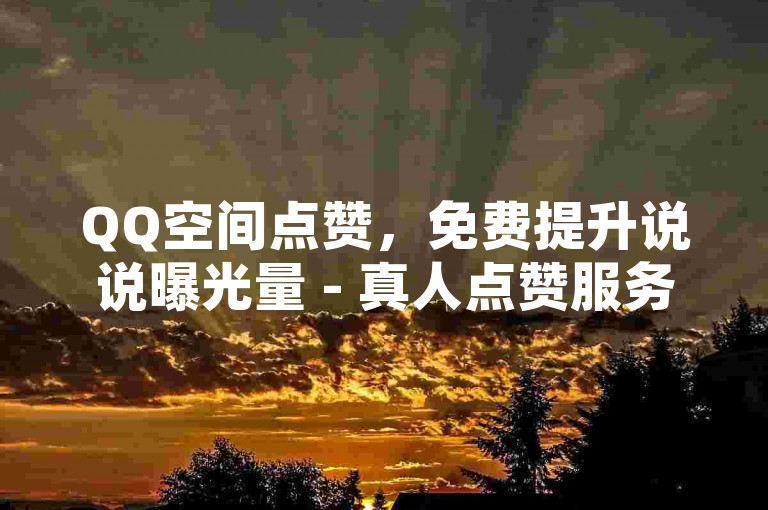 QQ空间点赞，免费提升说说曝光量 - 真人点赞服务实惠 - 访客增加快速