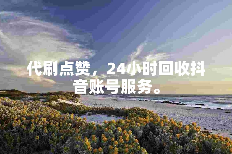 代刷点赞，24小时回收抖音账号服务。