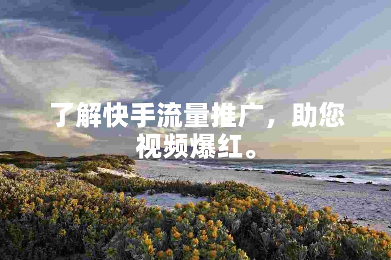 了解快手流量推广，助您视频爆红。