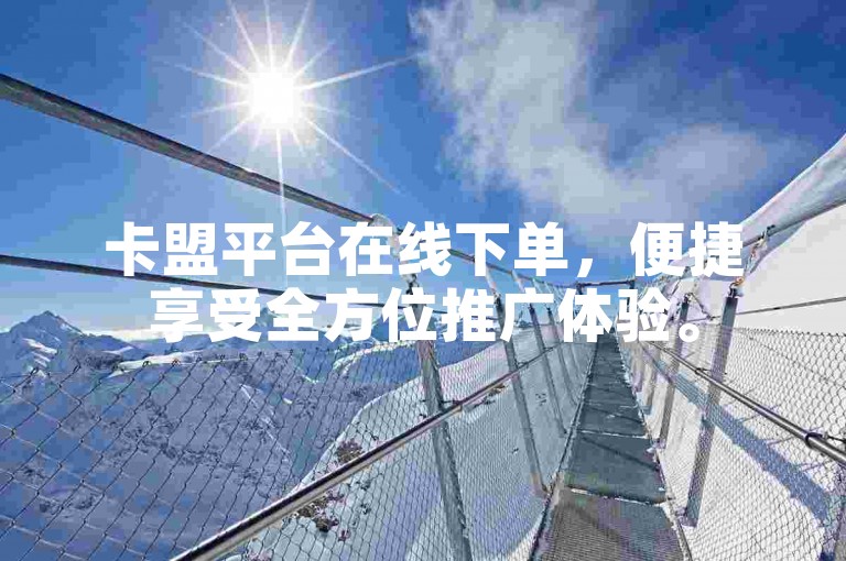 卡盟平台在线下单，便捷享受全方位推广体验。
