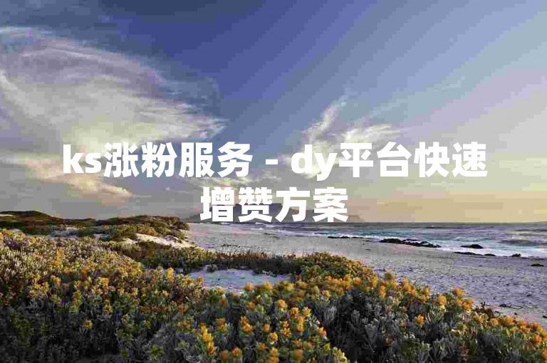 ks涨粉服务 - dy平台快速增赞方案