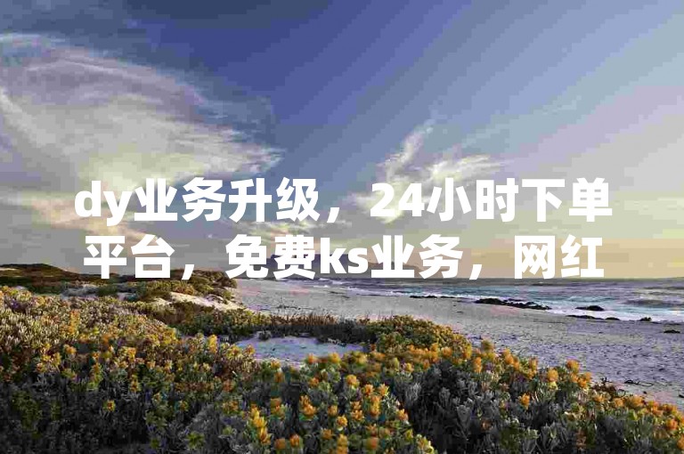 dy业务升级，24小时下单平台，免费ks业务，网红商城ios下载。