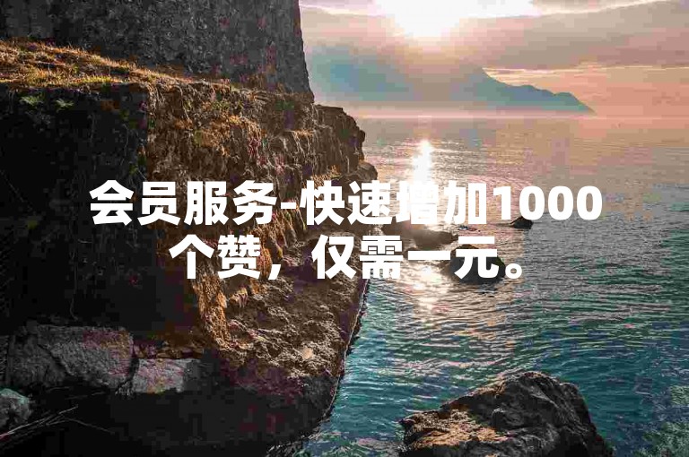 会员服务-快速增加1000个赞，仅需一元。