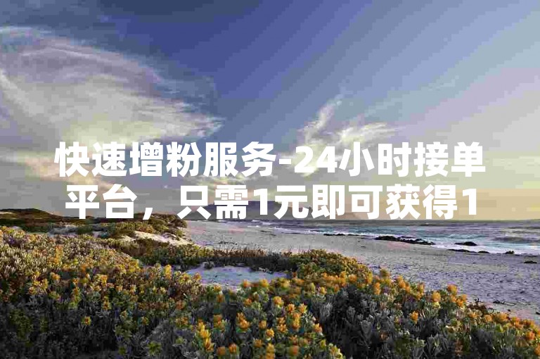 快速增粉服务-24小时接单平台，只需1元即可获得1000粉丝。