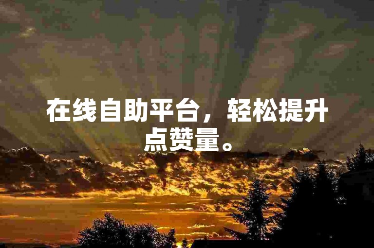 在线自助平台，轻松提升点赞量。
