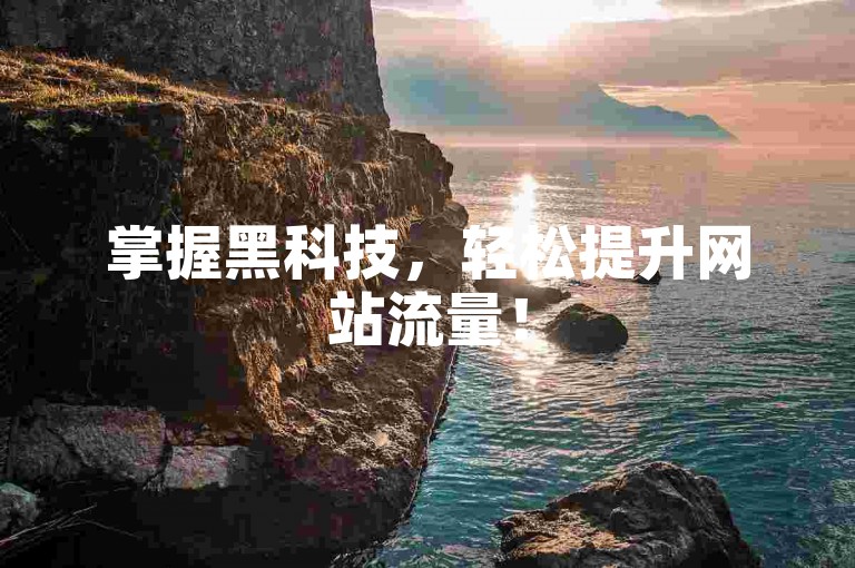 掌握黑科技，轻松提升网站流量！