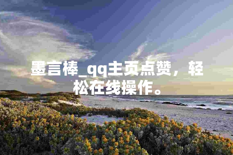 墨言棒_qq主页点赞，轻松在线操作。