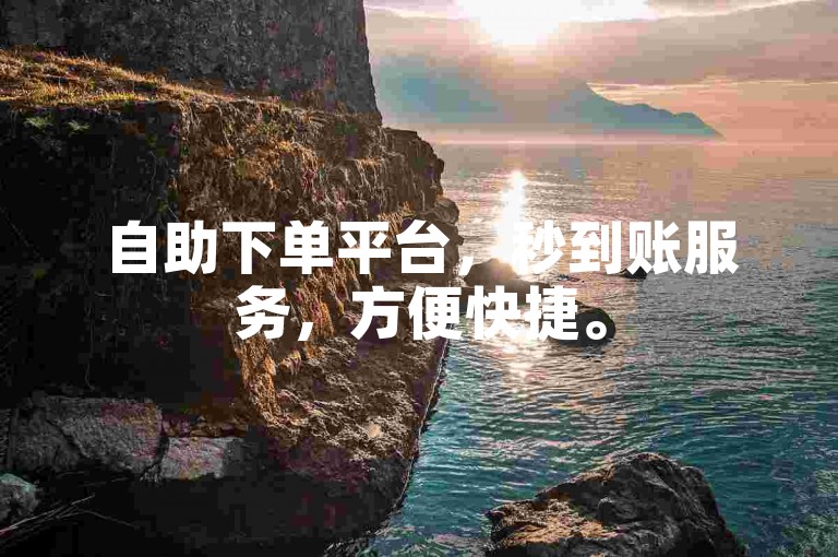 自助下单平台，秒到账服务，方便快捷。