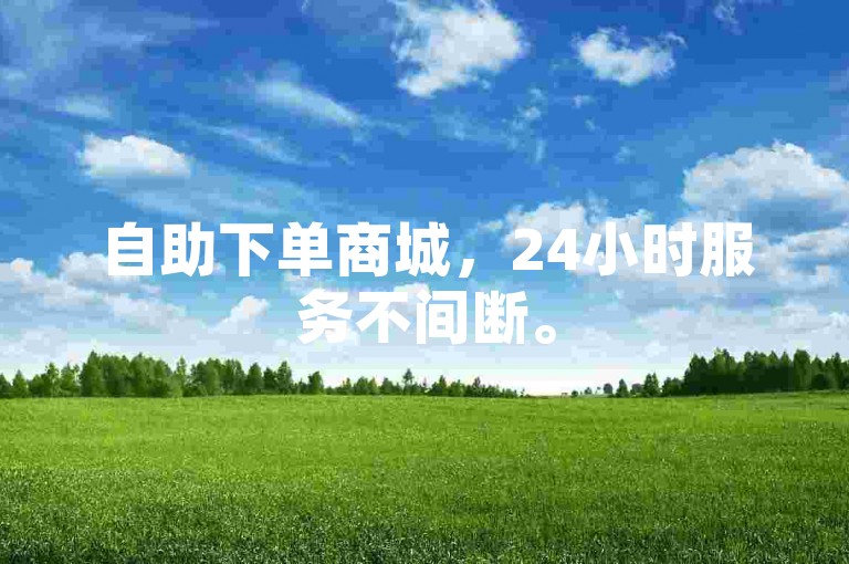 自助下单商城，24小时服务不间断。