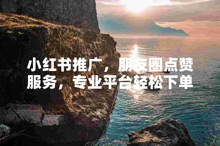 小红书推广，朋友圈点赞服务，专业平台轻松下单。