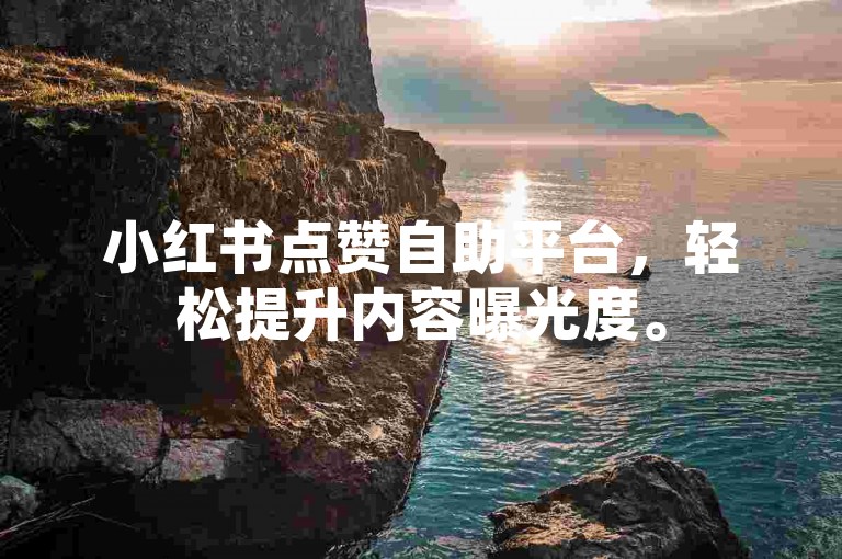 小红书点赞自助平台，轻松提升内容曝光度。