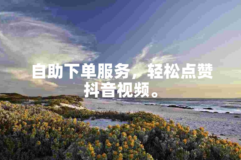 自助下单服务，轻松点赞抖音视频。