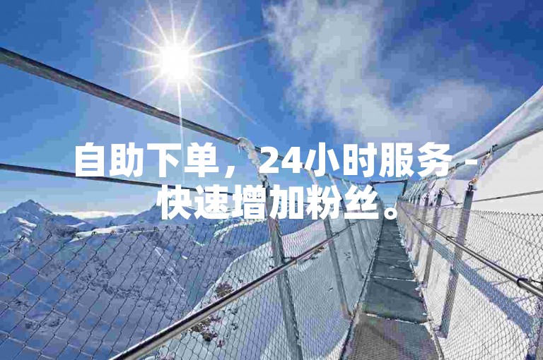 自助下单，24小时服务 - 快速增加粉丝。