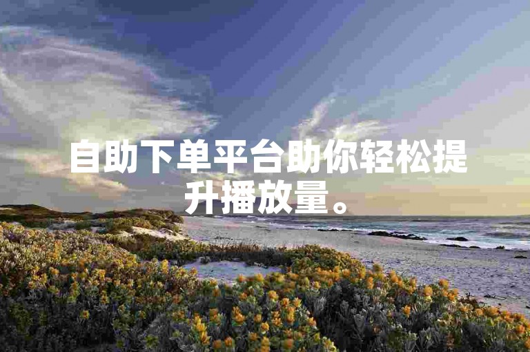 自助下单平台助你轻松提升播放量。