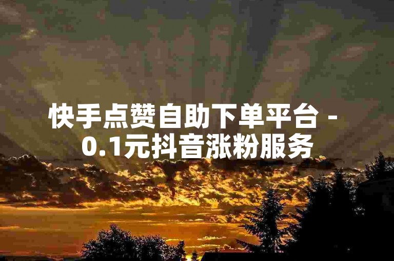 快手点赞自助下单平台 - 0.1元抖音涨粉服务
