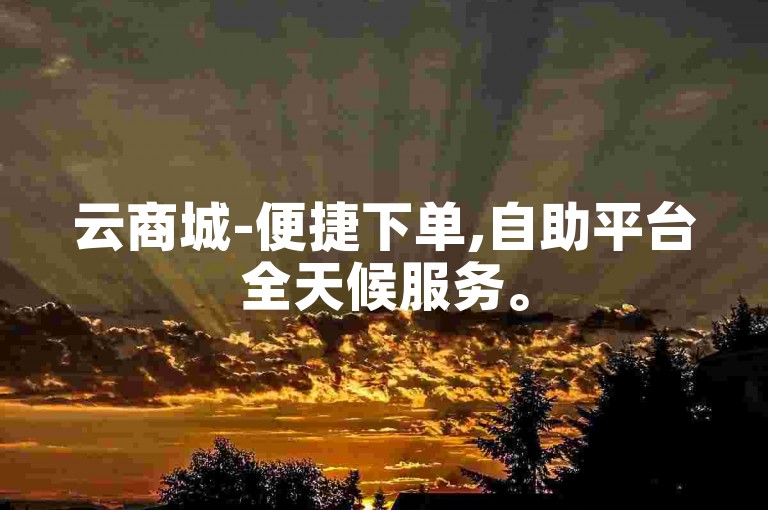 云商城-便捷下单,自助平台全天候服务。