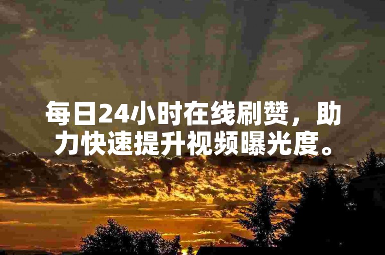 每日24小时在线刷赞，助力快速提升视频曝光度。