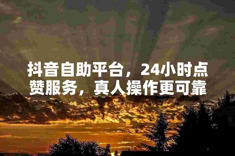 抖音自助平台，24小时点赞服务，真人操作更可靠。