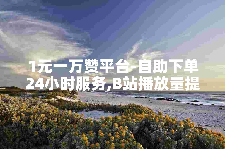 1元一万赞平台-自助下单24小时服务,B站播放量提升