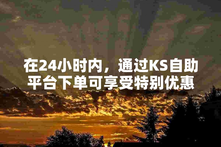 在24小时内，通过KS自助平台下单可享受特别优惠！