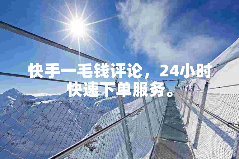 快手一毛钱评论，24小时快速下单服务。