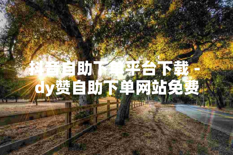 抖音自助下单平台下载 - dy赞自助下单网站免费