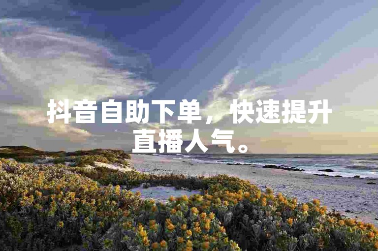 抖音自助下单，快速提升直播人气。