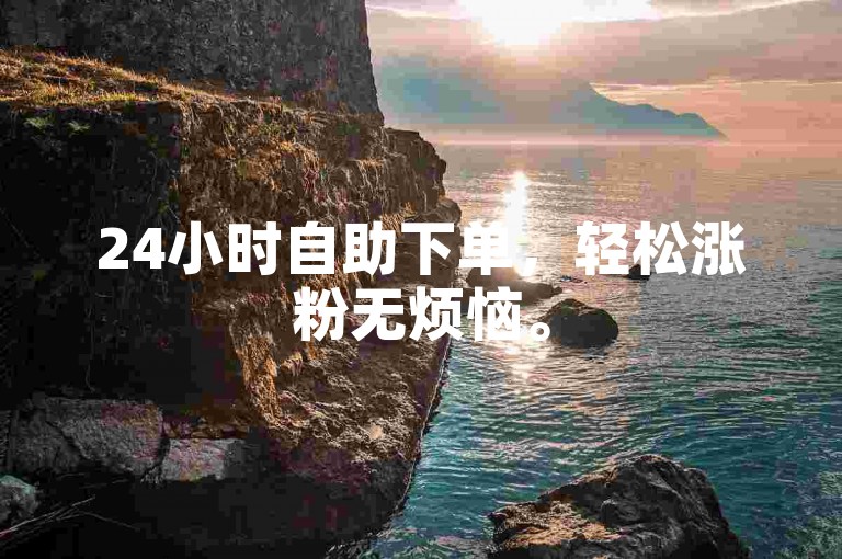 24小时自助下单，轻松涨粉无烦恼。