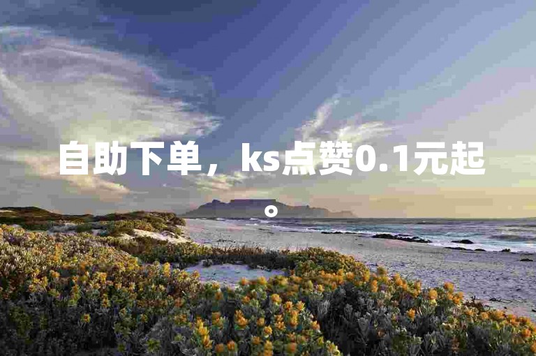 自助下单，ks点赞0.1元起。