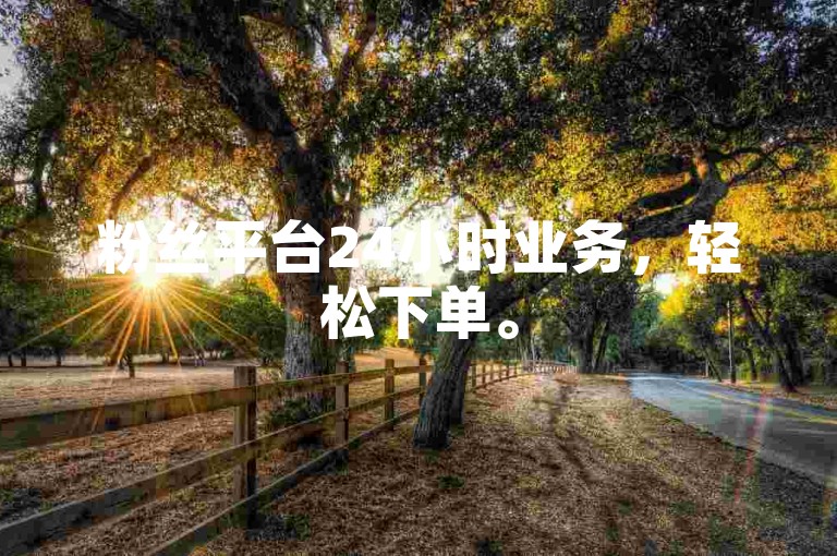 粉丝平台24小时业务，轻松下单。