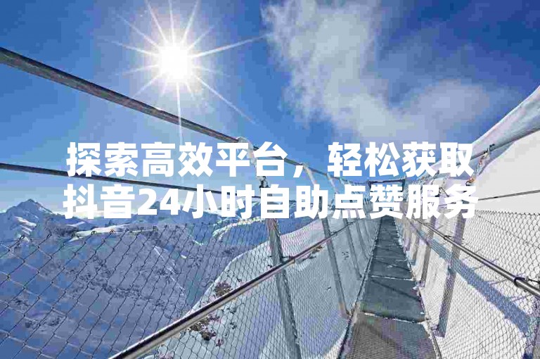 探索高效平台，轻松获取抖音24小时自助点赞服务。