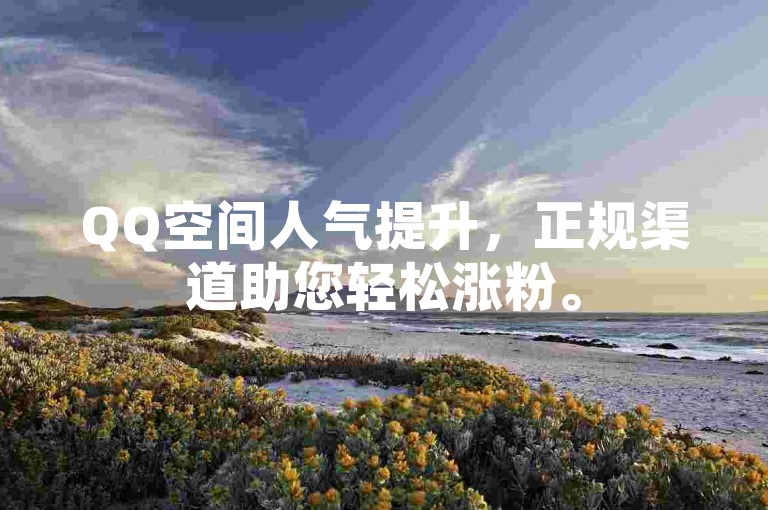 QQ空间人气提升，正规渠道助您轻松涨粉。