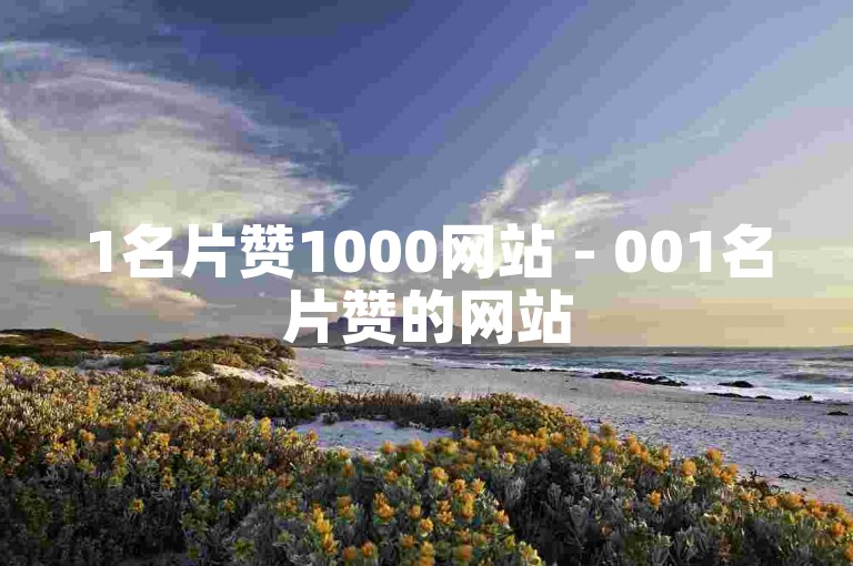 1名片赞1000网站 - 001名片赞的网站