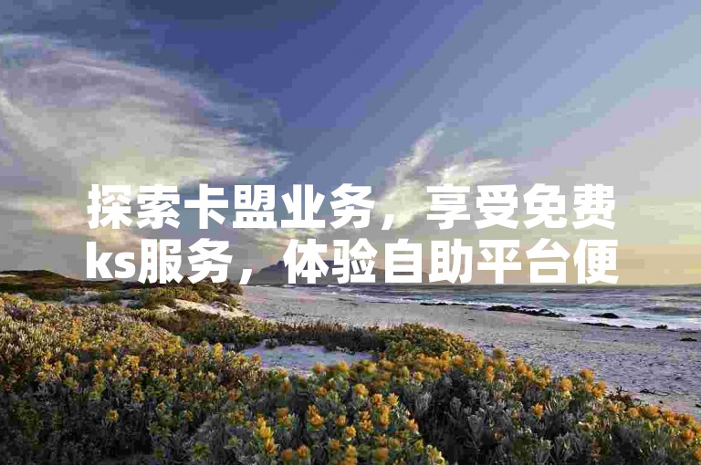 探索卡盟业务，享受免费ks服务，体验自助平台便捷。